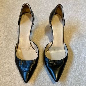 Prada Black Leather D’orsay Pump